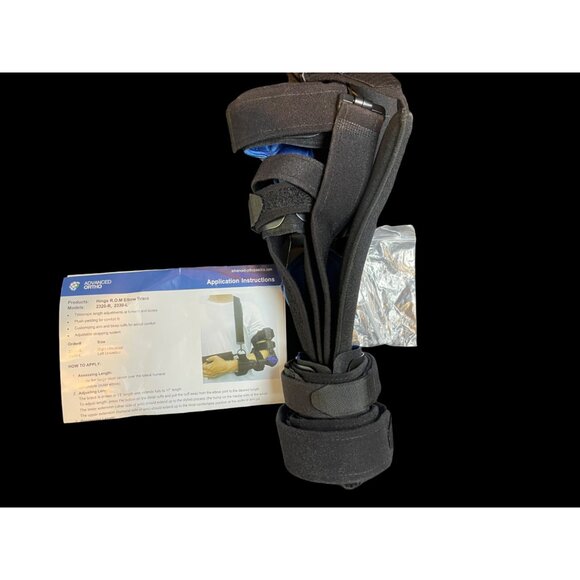 New Advanced Orthopaedics Hinged ROM Elbow Brace Adjustable Support #2320 - Picture 2 of 5